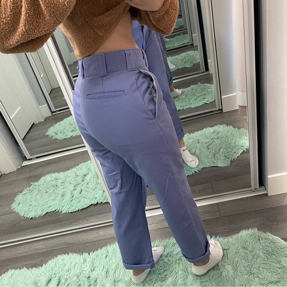 Women’s Chambray DICKIES Crop Roll Hem Work Pants Like New - Picture 3 of 14